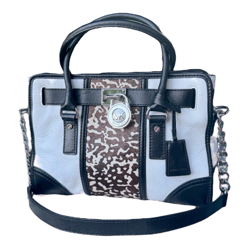Michael Kors Hamilton Calf Hair Center Stripe Bag